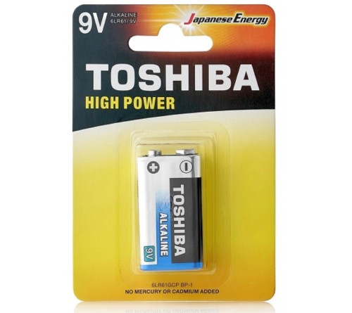 Батарейка Крона  Toshiba       6LR61 (12)(72)  Блистер Alkaline 9 V