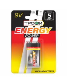 Батарейка Крона  ТРОФИ          6LR61-1BL  (12)(96)  ENERGY POWER Alkaline..