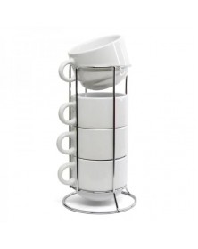 Кружка кофейная в металлической рамке (4 шт).. Кружка кофейная в металлической рамке (4 шт)..