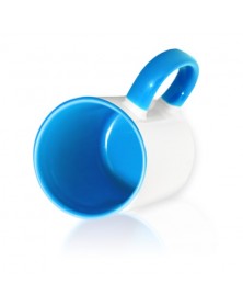 Кружка цветная внутри+цв. ручка Sublimation B101 (голубая) арт MUG03 330 мл