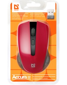 Мышь DEFENDER    935 Accura       (Nano,1600dpi,Optical) Red Беспроводная Б..