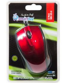 Мышь Smart Buy  325 R                     (USB,   800dpi,Optical) Red Блист..