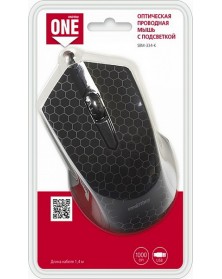 Мышь Smart Buy  334 K ONE            (USB,   800dpi,Optical) Black Блистер..