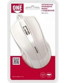 Мышь Smart Buy  338 W ONE           (USB,   800dpi,Optical) White Блистер..