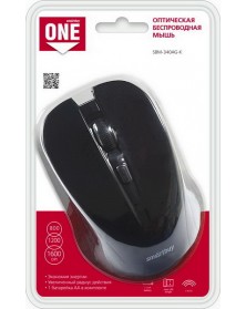 Мышь Smart Buy  340 AG-K ONE       (Nano,1000dpi,Optical) Black Беспроводна..
