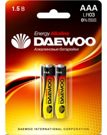 Батарейка DAEWOO         LR03  Alkaline  (  2BL)(20)(480) Energy..