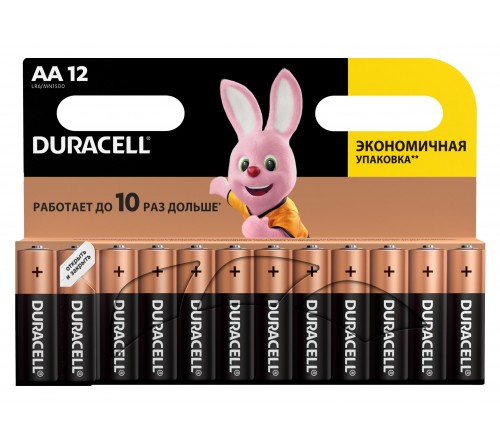 Батарейка DURACELL      LR6    Alkaline  (  12BL)(144)  BASIC