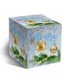 Подарочная коробка для кружки Новогодние шары..
