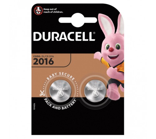 Батарейка DURACELL    CR2016 BL 2 Lithium 3V  ( 2/20/200)