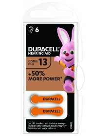 Батарейка DURACELL   ZA13 - 6BL  (6/60)..