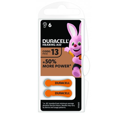 Батарейка DURACELL   ZA13 - 6BL  (6/30)