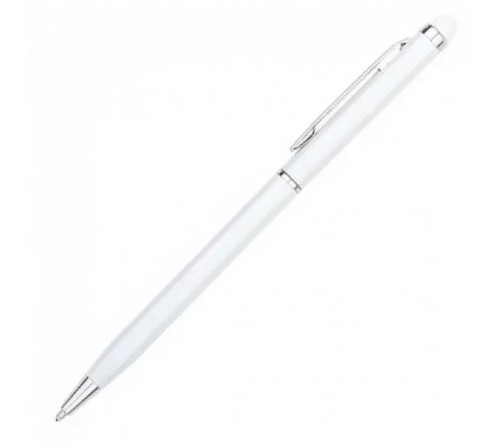 Ручка шариковая металлическая Slim Style белая