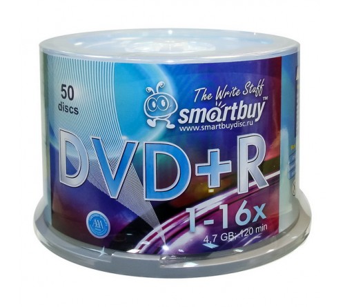 DVD+R       SmartBuy  4.7Gb 16x  (Cake   50)(600)