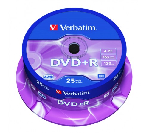 DVD+R       VERBATIM  4.7Gb 16x  (Cake   25)(200)