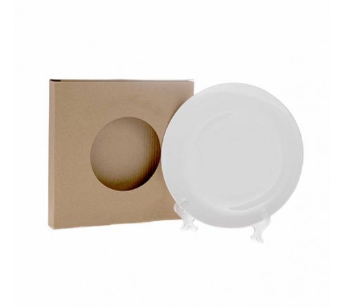 Тарелка фарфор белая для 3D 150 мм (6), в инд. упаковке, с подставкой и подвесом