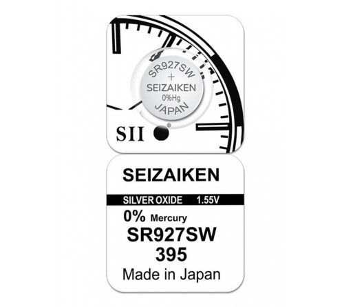 Батарейка SEIZAIKEN 395 (SR927SW) Silver Oxide 1.55V (1/10/100)