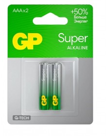 Батарейка GP Super G-Tech LR03  Alkaline  (  2BL)(20)(160)..