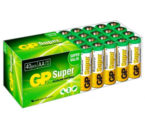 Батарейка GP SUPER       LR6  Alkaline  (    40)(200)(1000)