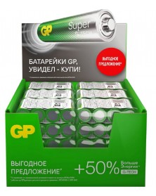 Батарейка GP SUPER       LR6  Alkaline  (    96)(192)(384) ..