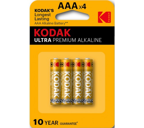 Батарейка KODAK             LR03  Alkaline  (  4BL)(40)(200) ULTRA PREMIUM