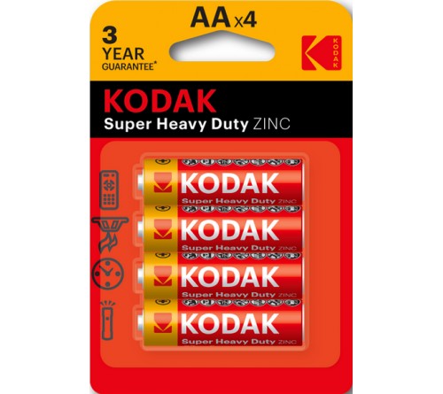 Батарейка KODAK             R6  (4BL)(80)(400) Блистер  EXTRA HEAVY DUTY