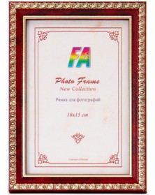 ФотоРамка пластик FA 10*15 Камея - Красный Мрамор                         (50)