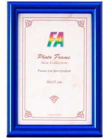 ФотоРамка пластик FA 10*15 Радуга - Синий Металлик                          (50)