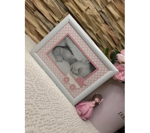 Ф/Рамка POLDOM  Baby ramka-PK-2 10*15 Розовая      (12)