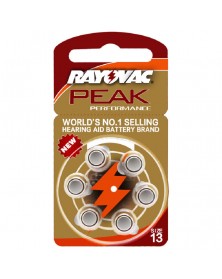 Батарейка RAYOVAC  PEAK       ZA 13 ( PR48 )   ( G5)  6бл.   (6/60/600) для..