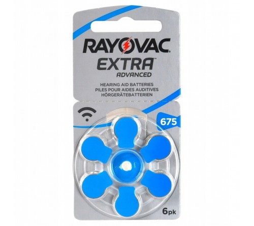 Батарейка RAYOVAC  EXTRA    A675   (G13)   6 бл.   для слуховых аппаратов (6/60/600)