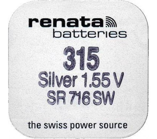 Батарейка RENATA    R 315, SR 716 SW   (10/100)