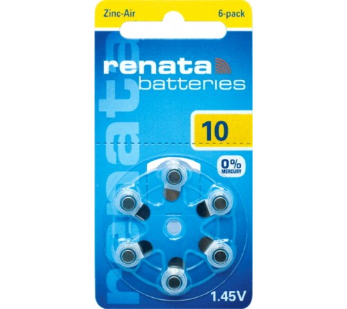 Батарейка RENATA    ZA 10  (6/60/600)