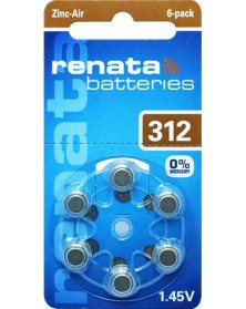 Батарейка RENATA    ZA 312    (6/60/300)..