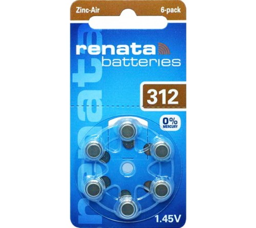 Батарейка RENATA    ZA 312    (6/60/600)