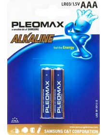 Батарейка SAMSUNG       LR03  Alkaline  (  2BL)(20)(100)(400) Pleomax..