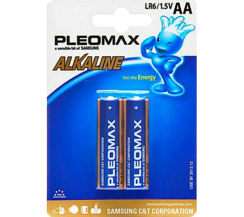 Батарейка SAMSUNG       LR6  Alkaline  (  2BL)(20)(100)(400)  Pleomax