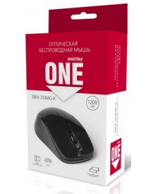 Мышь Smart Buy  358 AG-K               (Nano,1000dpi,Optical) Black Беспров..