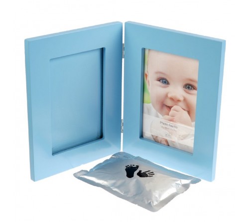 Мультирамка Innova PI07886 13x18 фоторамка + набор для лепки Baby Keepsake photo and imprint kit Голубая Мультирамка