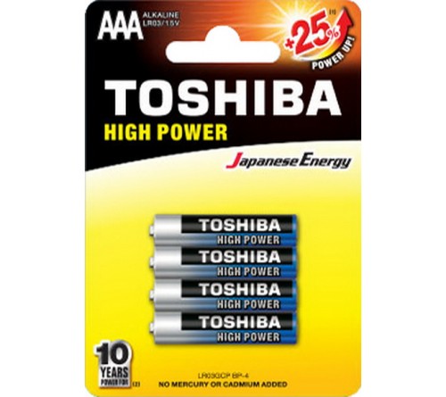 Батарейка TOSHIBA         LR03  Alkaline  (  4BL)(48)(192)
