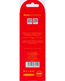 Кабель  USB - 8-pin Hoco X  26 1.0 m, 2.0A, Black-Red, коробочка Ткань