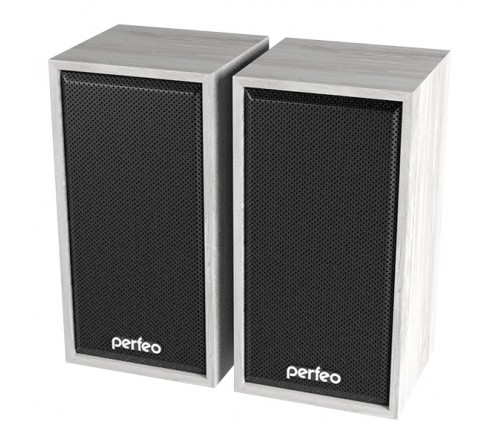 Колонки Perfeo PF-  084         Cabinet       2.0 (2*   3W)  Дерево Белый Дуб, питание 5V или от USB (PF_A4389)