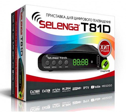 Приставка для цифрового TV DVB-T2 Selenga (T 81D)