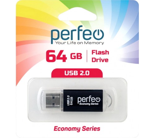 USB Флеш-Драйв  64Gb  Perfeo  E 01 Economy