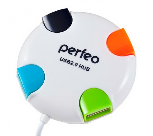USB-концентратор Perfeo (PF-VI-H020 White) 4 порта (PF_4284)