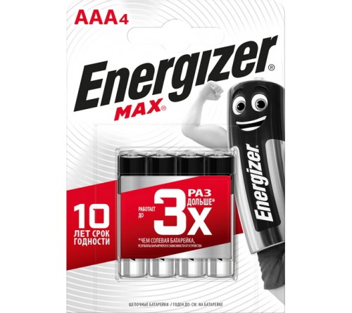 Батарейка ENERGIZER    LR03  Alkaline  (  4BL)(48) MAX 