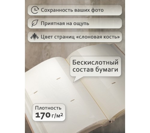 Ф/альбом ЯМ 300 ф.FA-EBBM300 - 829, кн.пер, иск.кожа, серебро, классика              (12)