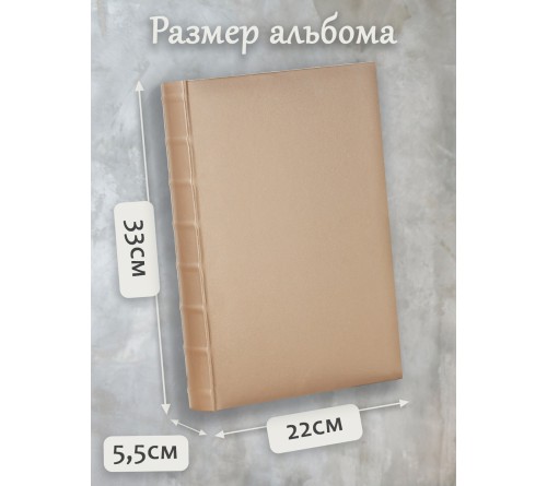 Ф/альбом ЯМ 300 ф.FA-EBBM300 - 829, кн.пер, иск.кожа, серебро, классика              (12)