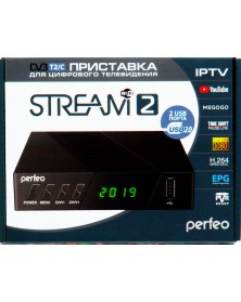 Приставка для цифрового TV DVB-T2/C Perfeo STREAM 2  WI-FI,IPTV,HDMI,2 USB,..