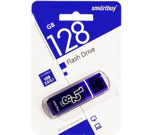 USB Флеш-Драйв128Gb  Smart Buy Glossy USB 3.0