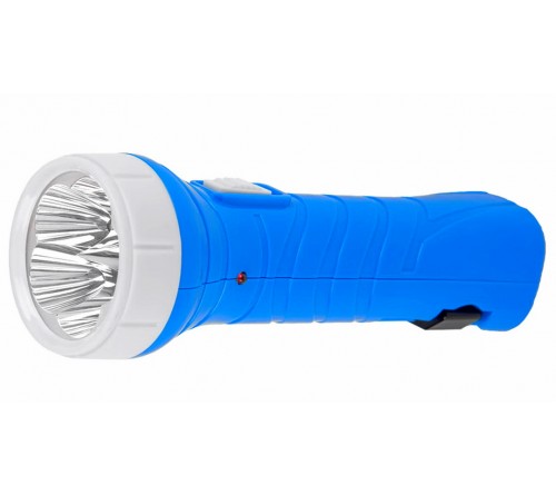 Фонарь Smartbuy SBF-  99-B, синий. Аккумуляторный светодиодный фонарь. 5LED. Аккумулятор 4V 0.8Ah. Подзарядка от сети 220 V